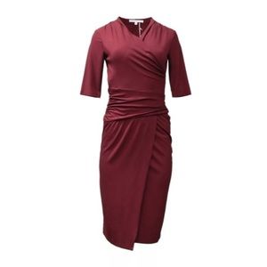 NWT Donna Degnan Berry Faux Wrap Dress Size XS